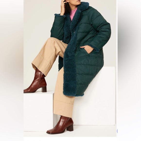 Essentiel Antwerp “Alexander” Convertible Reversible Coat – Deep Teal Size 8 - Picture 6 of 15